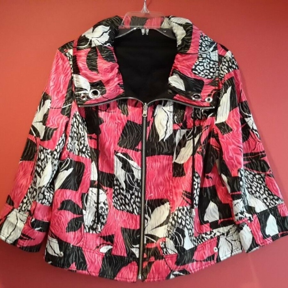 Women's Long Sleeve Reversible City Girl Nancy Bolen Jacket Size L